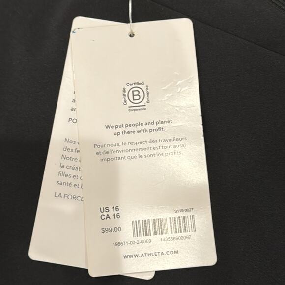 NWT Athleta Brooklyn Mid Rise Ankle Black Pant Size 16 - Picture 8 of 12